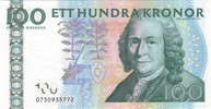 SEDLAR / BANKNOTES. 100 kronor 1965, 1986, 2010