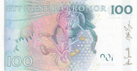 SEDLAR / BANKNOTES. 100 kronor 1965, 1986, 2010