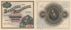 SEDLAR / BANKNOTES. 50 kronor 1944