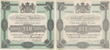 SEDLAR / BANKNOTES. 10 kronor 1877