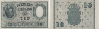 SEDLAR / BANKNOTES. 10 kronor 1940