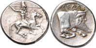 GREKISKA MYNT / GREEK COINS. SICILY. GELA (480-470 B.C.). AR didrachm