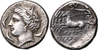 GREKISKA MYNT / GREEK COINS. SICILY. SYRACUSE (317-289 B.C.). AR tetradrachm