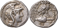 GREKISKA MYNT / GREEK COINS. ATTICA. ATHENS (166-3 B.C.). AR tetradrachm