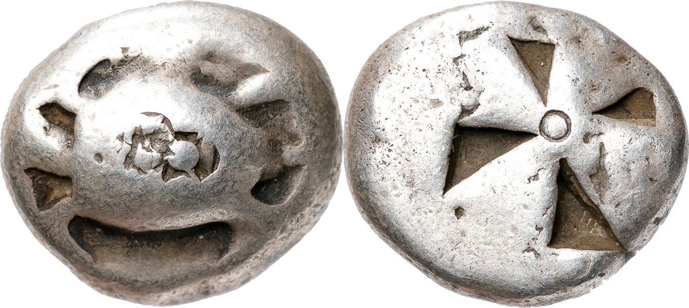 GREKISKA MYNT / GREEK COINS. ATTICA. AIGINA (510-490 B.C.). AR stater