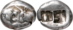 GREKISKA MYNT / GREEK COINS. LYDIA. Time of Kroisos (560-546 B.C.). AR half stater