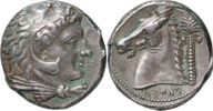 GREKISKA MYNT / GREEK COINS. ZEUGITANA. CARTHAGE (325-300 B.C.). AR tetradrachm