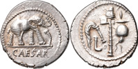 ROMERSKA MYNT / ROMAN COINS - Romerska republiken / Roman Republic. JULIUS CAESAR (49 B.C.). AR denarius