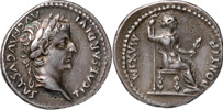 ROMERSKA MYNT / ROMAN COINS - Kejsardömet / Roman Empire. TIBERIUS (A.D. 14-37). AR denarius