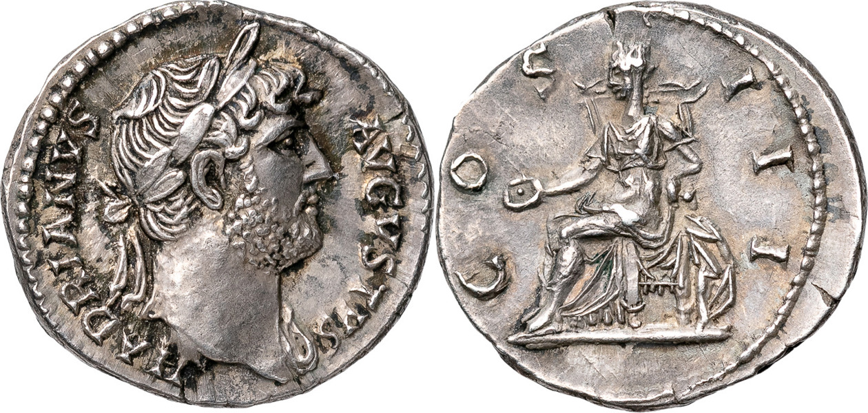 ROMERSKA MYNT / ROMAN COINS - Kejsardömet / Roman Empire. HADRIAN (A.D. 117-138). AR denarius