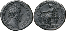 ROMERSKA MYNT / ROMAN COINS - Kejsardömet / Roman Empire. MARCUS AURELIUS (A.D. 161-180). AE sestertius