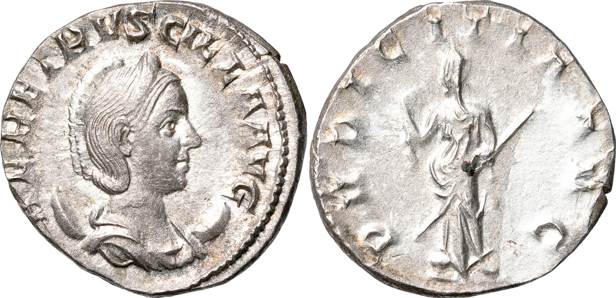 ROMERSKA MYNT / ROMAN COINS - Kejsardömet / Roman Empire. HERENNIA ETRUSCILLA, wife of Trajan Decius (A.D. 249-251). AR antoninianus