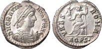 ROMERSKA MYNT / ROMAN COINS - Kejsardömet / Roman Empire. GRATIAN (A.D. 367-383). AR siliqua