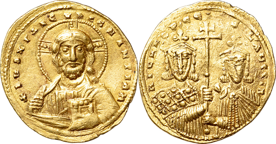 BYSANTINSKA MYNT / BYZANTINE COINS. NICEPHORUS II, PHOCAS (A.D. 963-969). AV histamenon nomisma