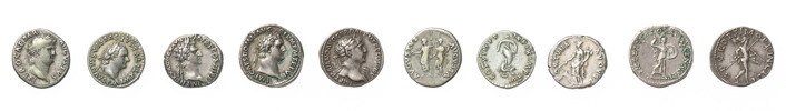 POSTER / LOTS. Roman Empire. 5 AR denarii