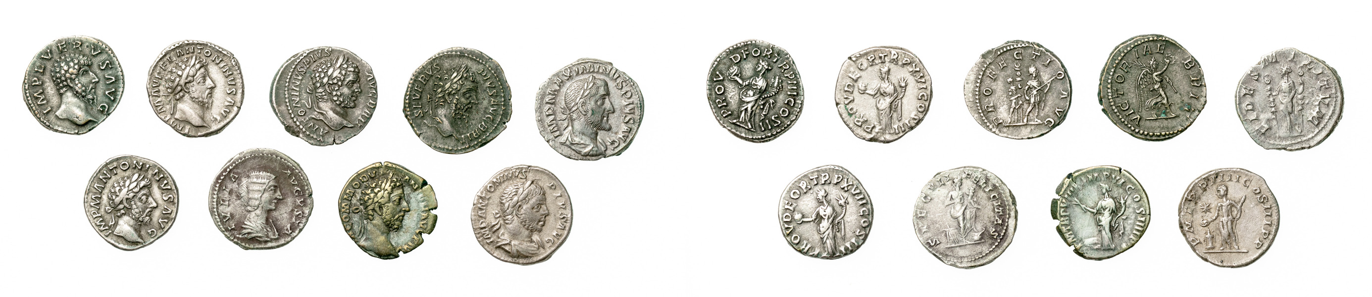 POSTER / LOTS. Roman Empire. 9 AR denarii