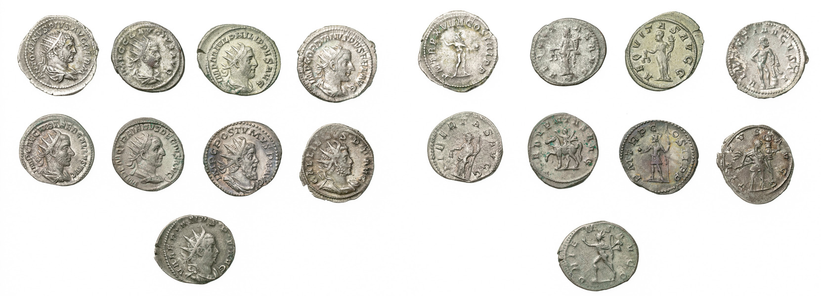 POSTER / LOTS. Roman Empire. 9 AR antoninianii