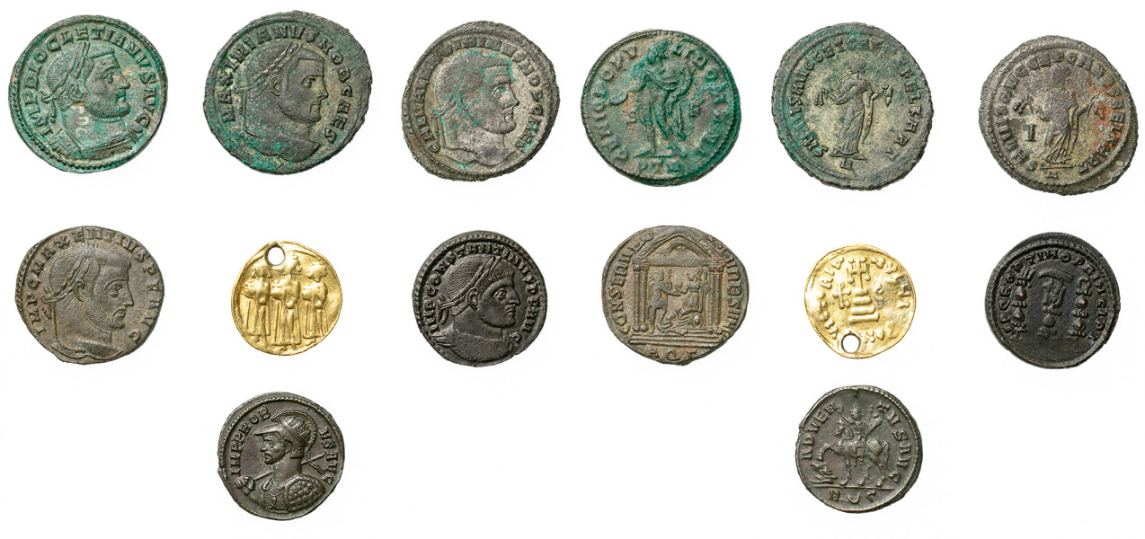 POSTER / LOTS. Roman Empire. 6 AE coins