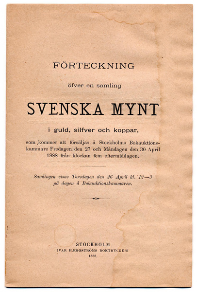 Holmbergs onumrerade, (Lagerwall, 1888)