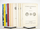 HÖGBERG, MONETA (KINNMARK), M.FL. Bunt auktionskataloger och lagerlistor i A5-format.