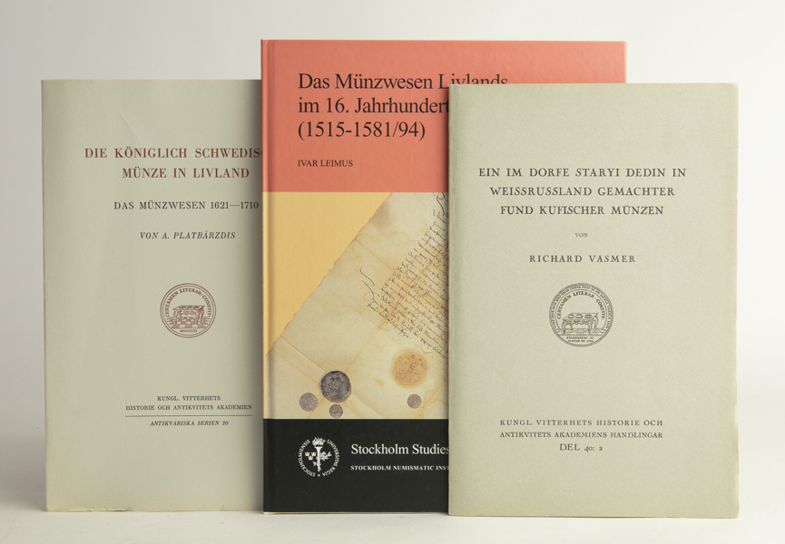 Tre numismatiska böcker