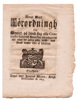 (1664-05-04) Förordningh Om Myntet
