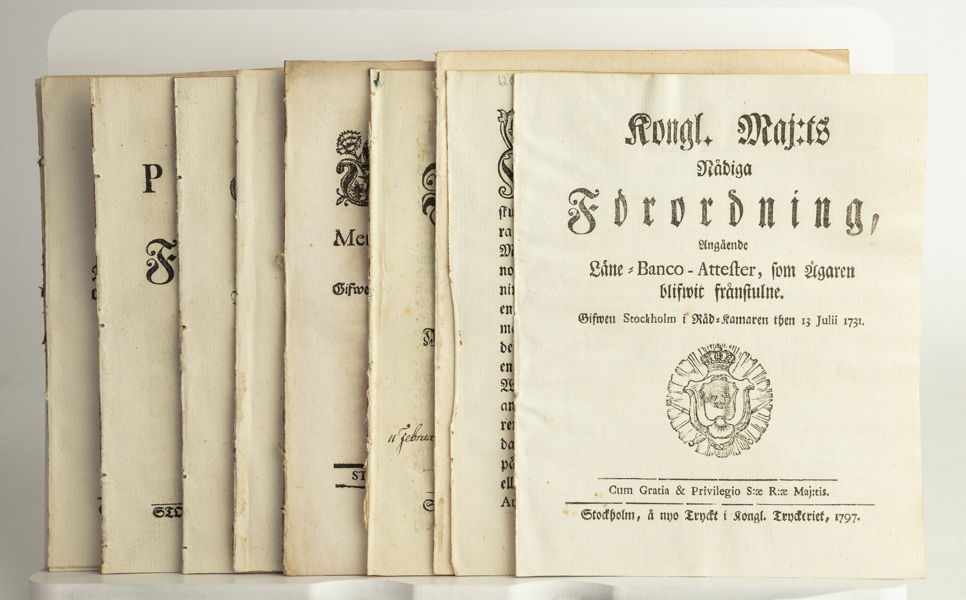 Tretton offentliga 1700-talstryck