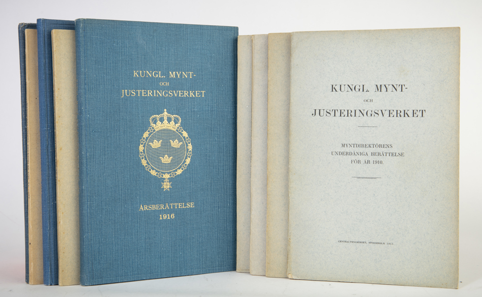 KUNGLIGA MYNT- OCH JUSTERINGSVERKET Myntdirektörens underdåniga årsberättelser.