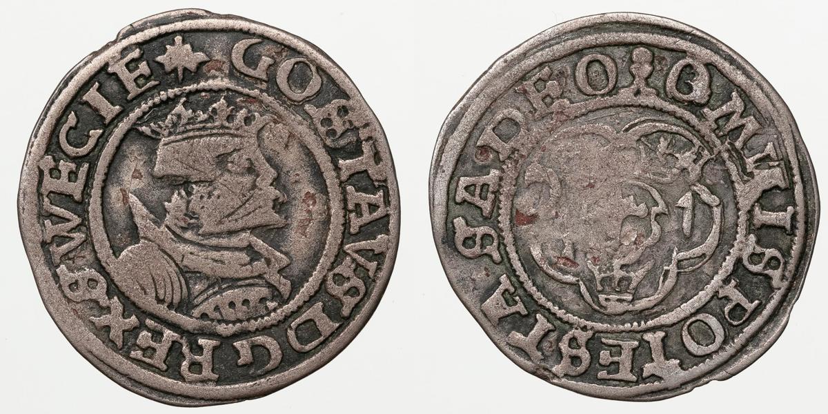 GUSTAV I (1521-1560). 2 öre 1541