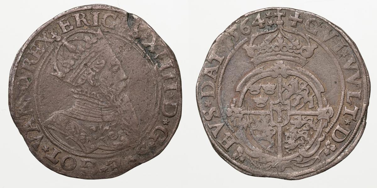 ERIK XIV (1560-1568). Mark 1564