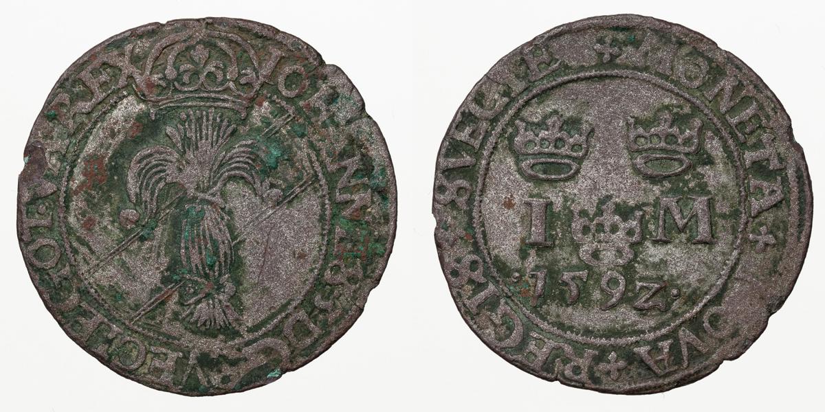 JOHAN III (1568-1592). Mark 1592