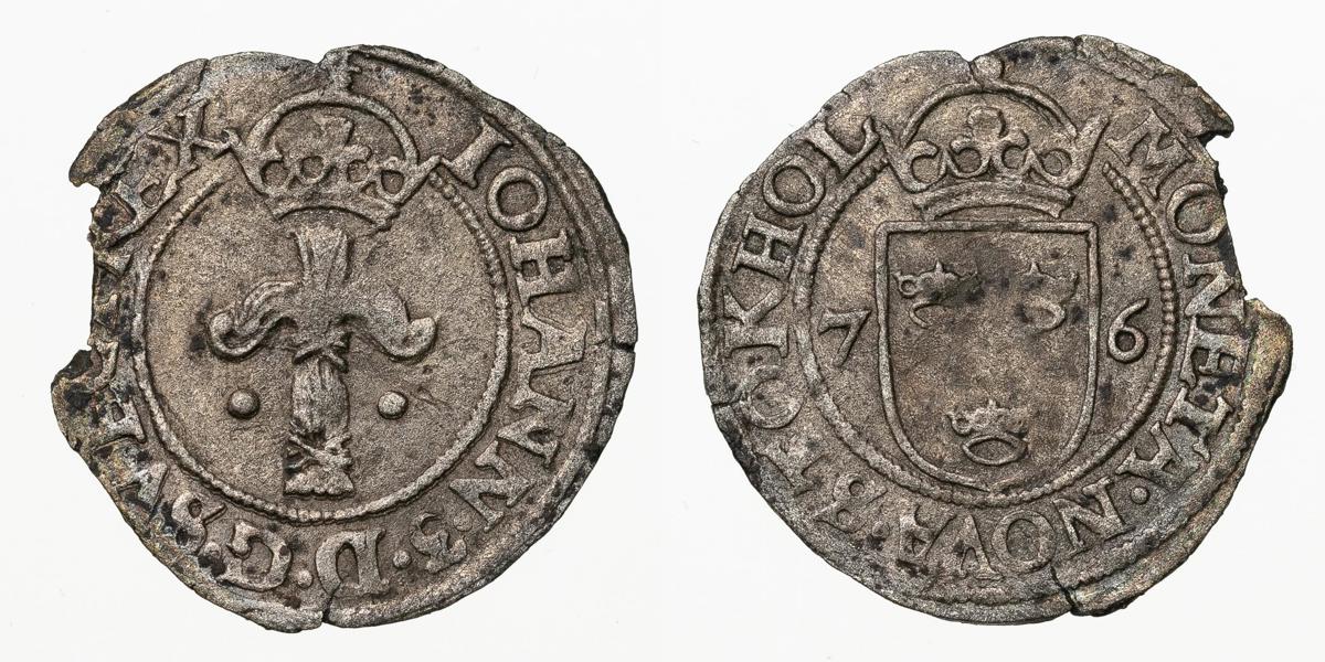 JOHAN III (1568-1592). Fyrk 1576
