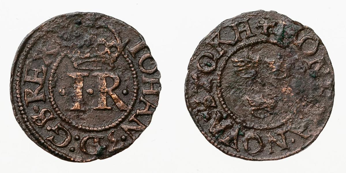 JOHAN III (1568-1592). 2 penningar utan årtal