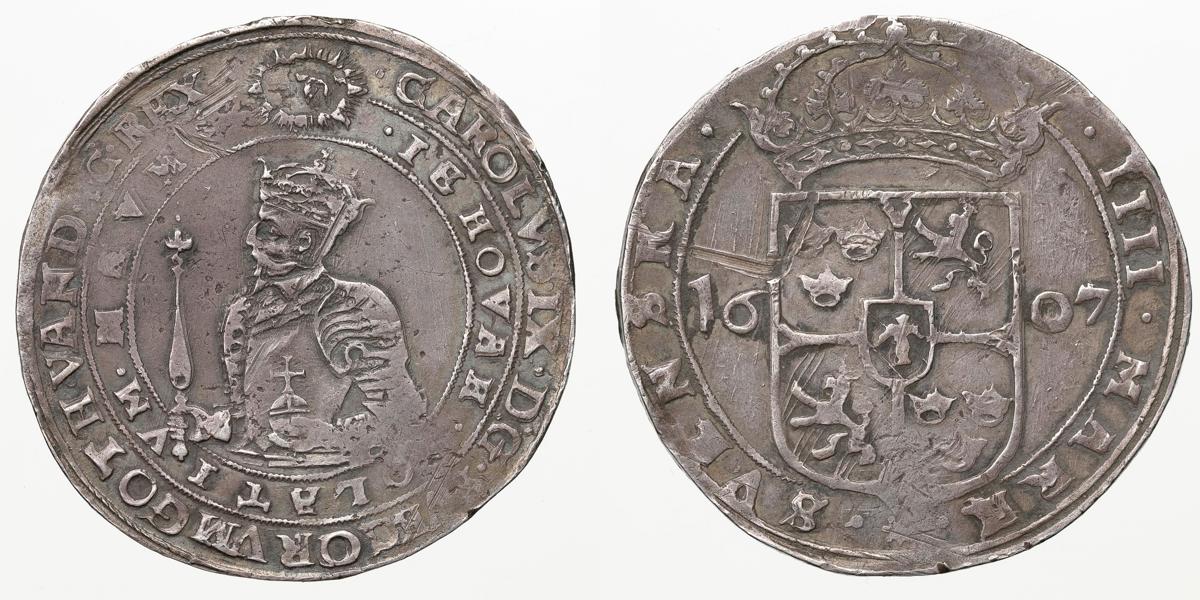 KARL IX (1604-1611). 4 mark 1607