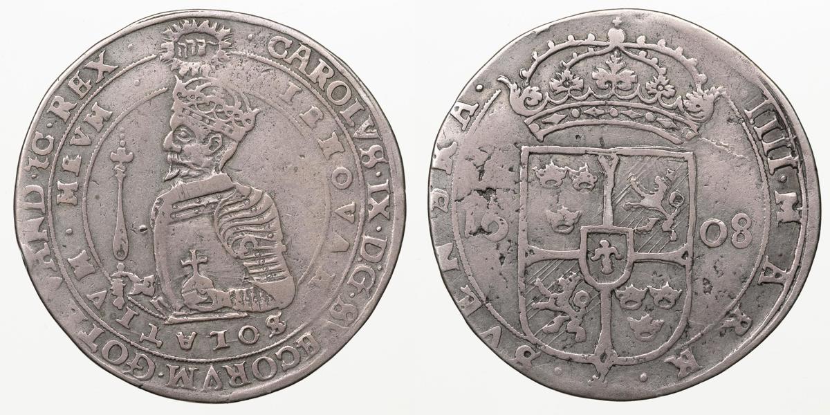 KARL IX (1604-1611). 4 mark 1608