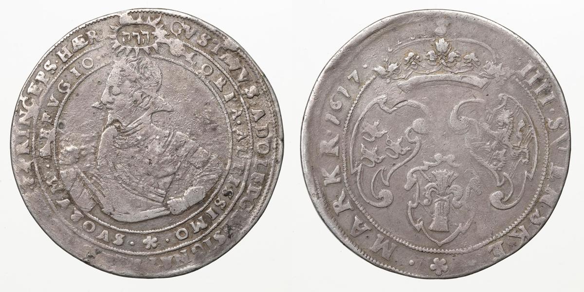 GUSTAV II ADOLF (1611-1632). 4 mark 1617