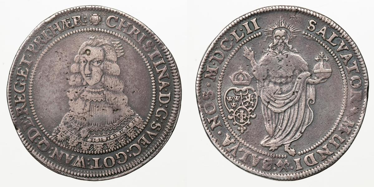 KRISTINA (1632-1654). Riksdaler 1652