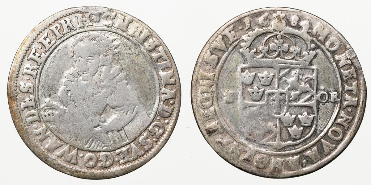 KRISTINA (1632-1654). 8 öre 1634