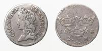 KARL XI (1660-1697). 2 mark 1668