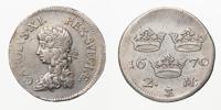 KARL XI (1660-1697). 2 mark 1670