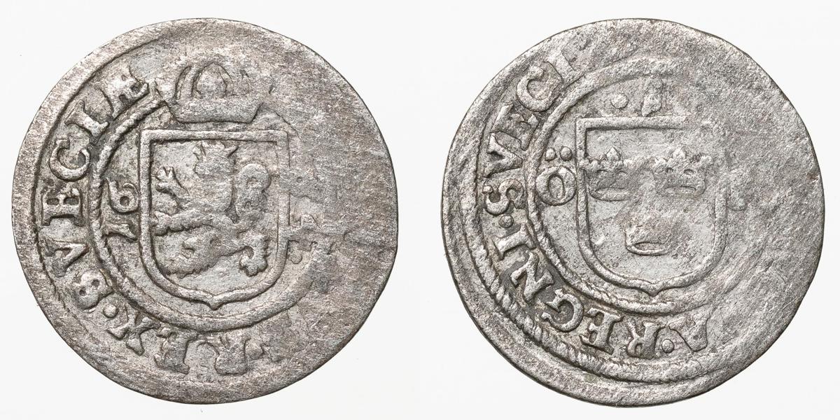 KARL XI (1660-1697). Öre 1664