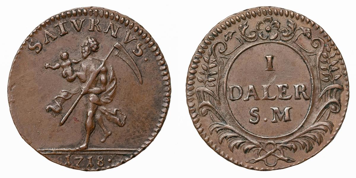 KARL XII (1697-1718). Daler SM 1718
