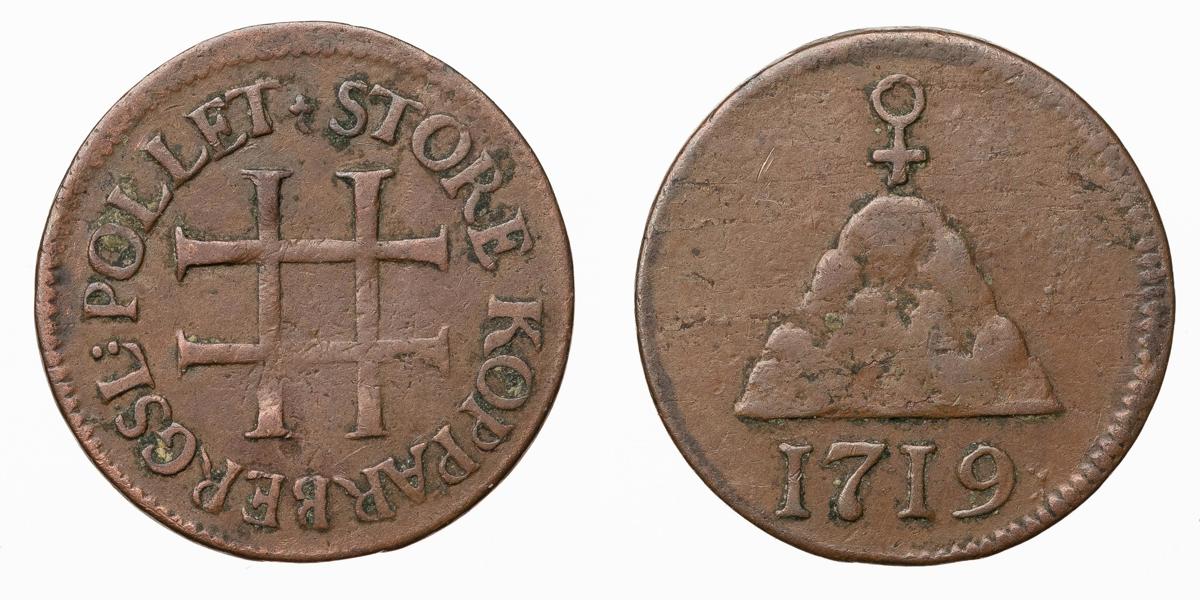 ULRIKA ELEONORA (1718-1720). 3 öre KM 1719