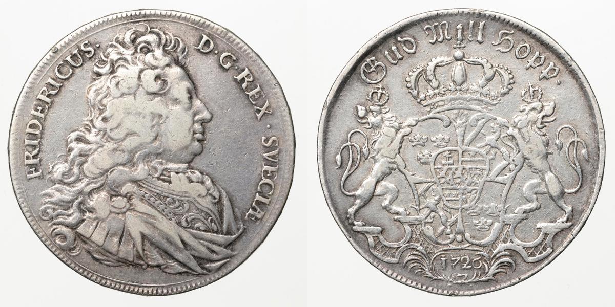 FREDRIK (1720-1751). Riksdaler 1726