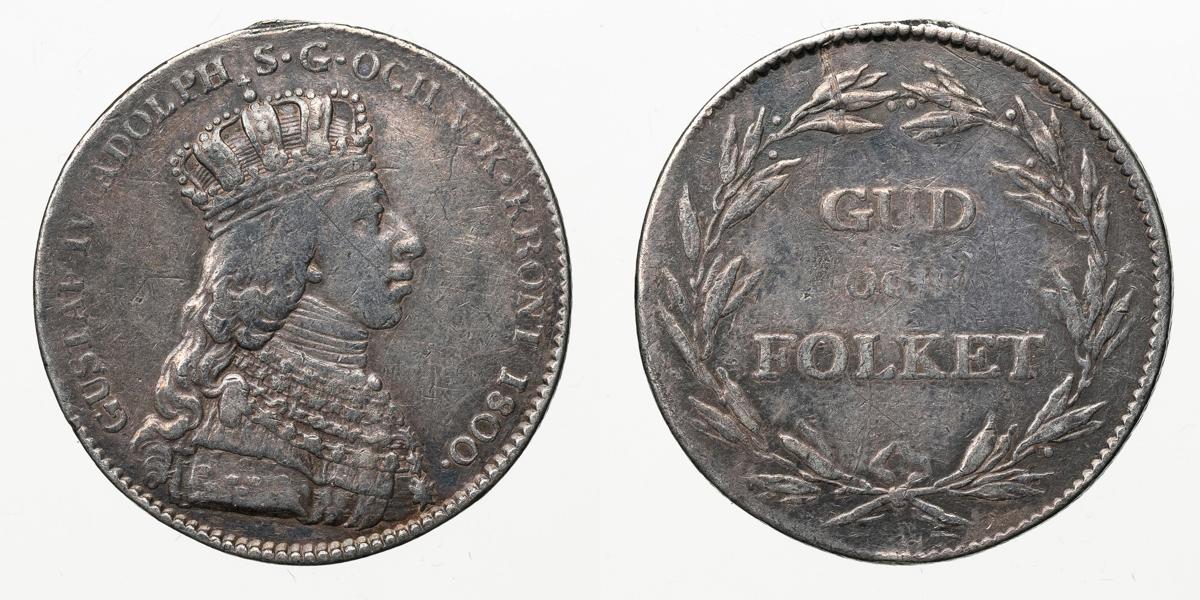 GUSTAV IV ADOLF (1792-1809). 1/3 riksdaler 1800