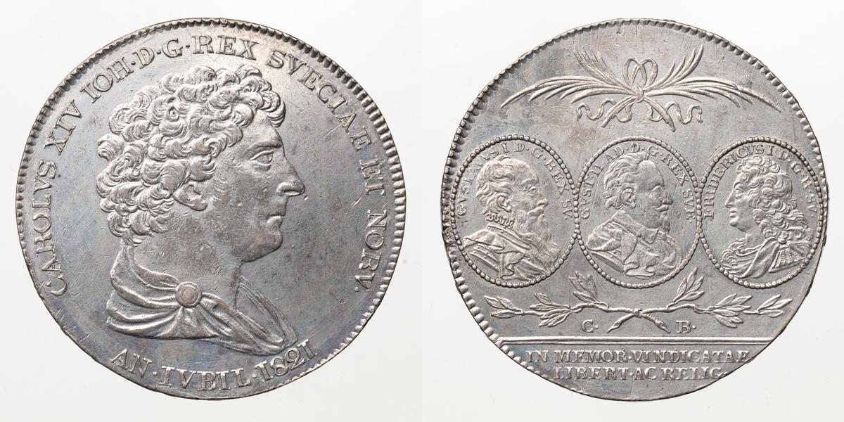 KARL XIV JOHAN (1818-1844). Riksdaler 1821