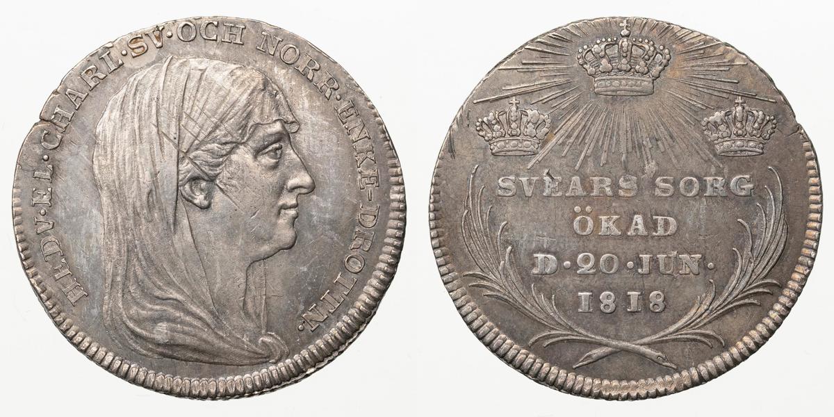 KARL XIV JOHAN (1818-1844). 1/3 riksdaler 1818