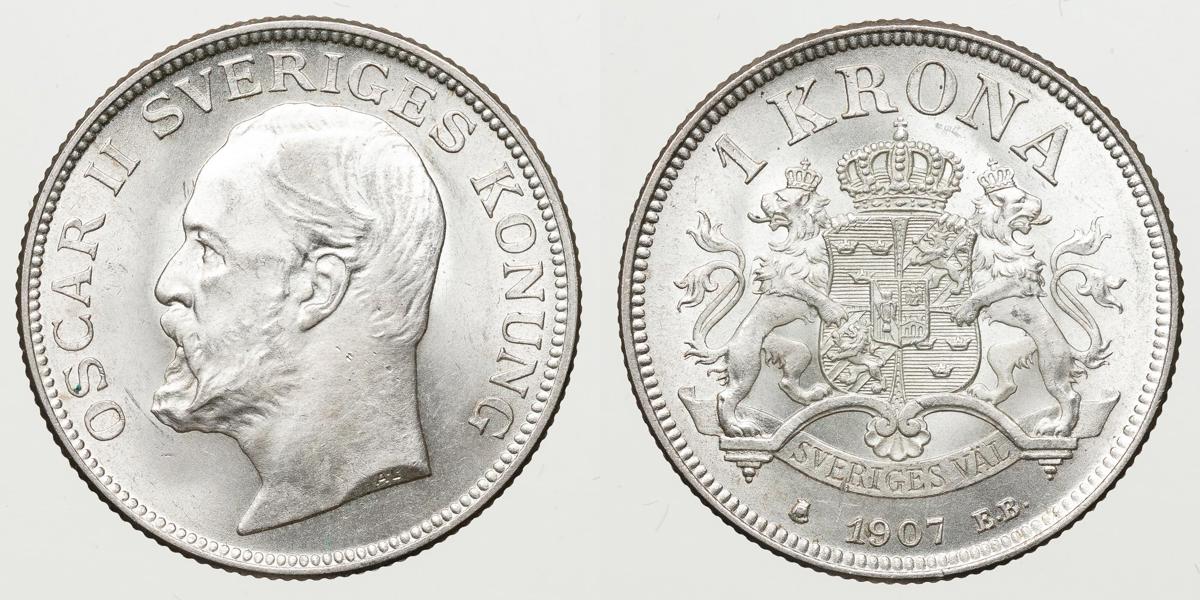 OSKAR II (1872-1907). Krona 1907