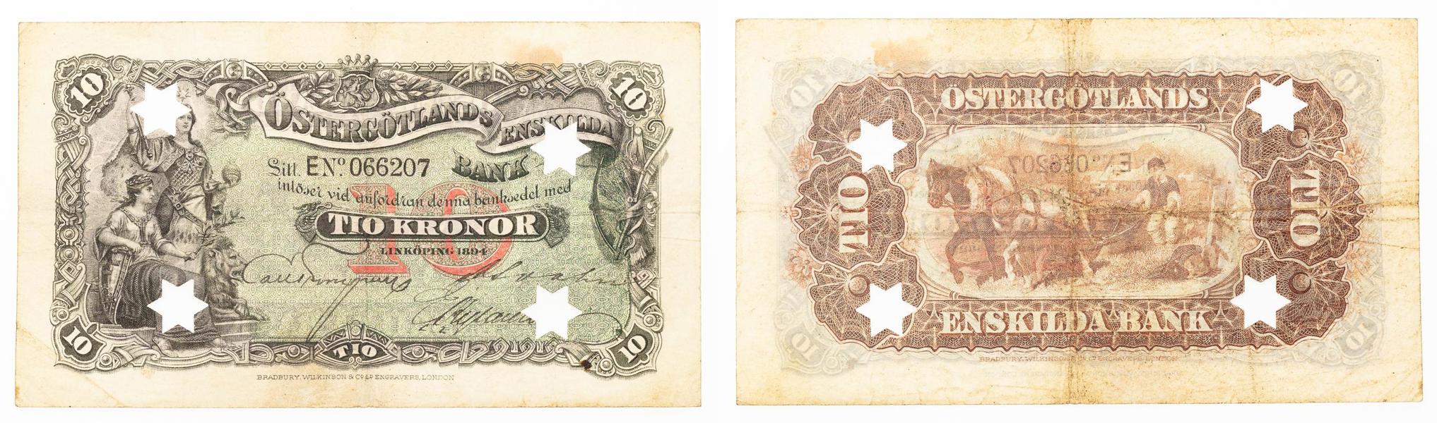 OSKAR II (1872-1907). 10 kronor 1894