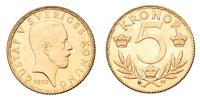GUSTAV V (1907-1950). 5 kronor 1920